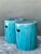 Teal Vintage Drip Glazed Ceramic Garden Stools - A Pair For Sale - Image 8 of 12