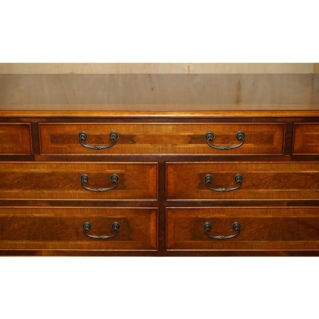 Wood Burr and Burl Walnut Sideboard with Drawers For Sale - Image 7 of 18