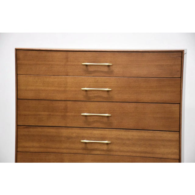 Wood 1960s Refinished Walnut Tall Dresser by Rway For Sale - Image 7 of 9