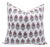 Fabdivine Floral Block Print Pillow Cover 14x14 Inch Thick Cotton White-Mor Mukut For Sale