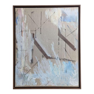 Contemporary Power Lines - Framed Original Abstract Oil Painting For Sale
