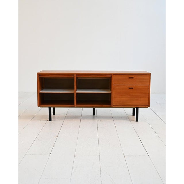 Scandinavian Teak Sideboard with Shutter Doors, 1960s For Sale - Image 3 of 13