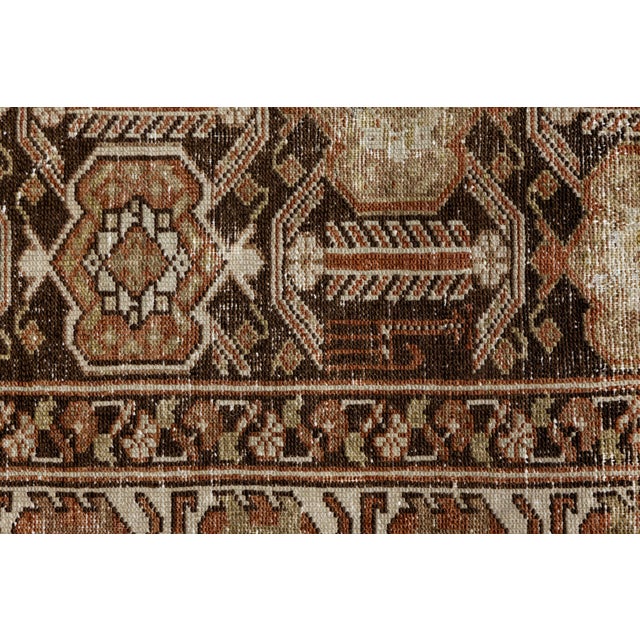 19th Century Antique Malayer Wool Runner Rug With Geometric Trellis Motif For Sale - Image 9 of 10