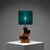 Vintage French Teak Table Lamp, 1970s For Sale - Image 3 of 8