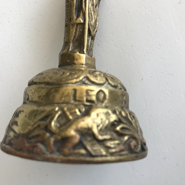 Antique Victorian Brass Bell with Figures, 19th Century For Sale - Image 5 of 18