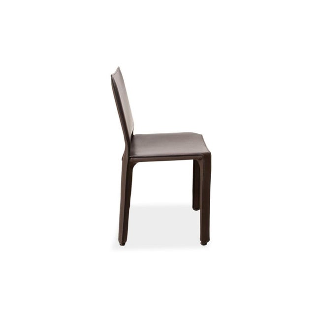 Brown CAB 412 Chairs in Brown Leather by Mario Bellini for Cassina, Set of 6 For Sale - Image 8 of 12