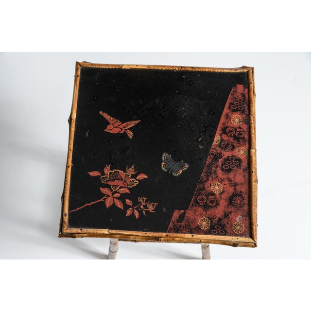 This charming Antique Tortoiseshell Bamboo & Lacquer Chinoiserie Side Table Stand, c.1880, just arrived in my shop. It is...