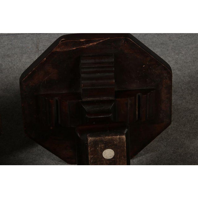 Antique Octagonal Walnut Plant Stands, 1880, Set of 2 For Sale - Image 12 of 18