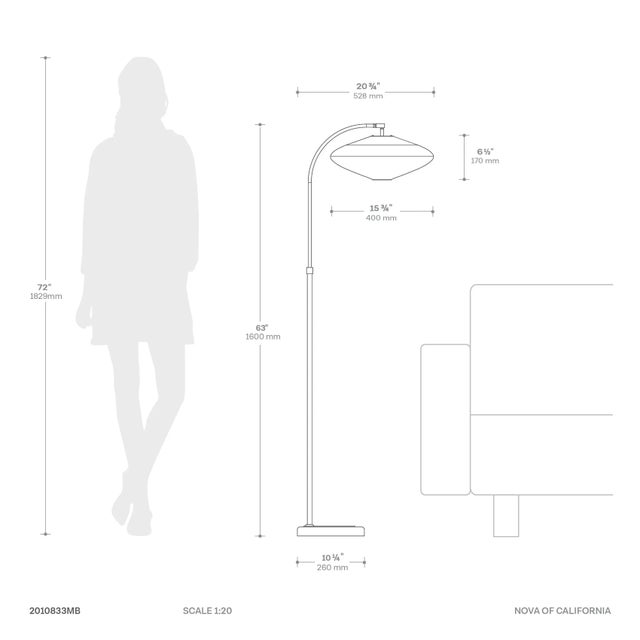 Roswell Floor Lamp - Matte Black Finish, Handcrafted Shinpuru-Sa Linen-Cotton Shade, Black Marble Base, Dimmer For Sale - Image 10 of 12