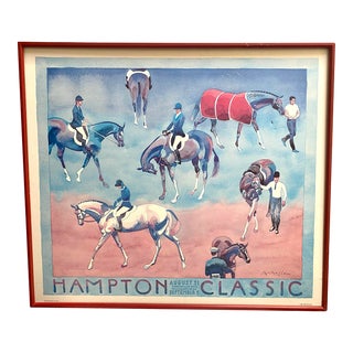 James McMullan 1982 Hampton Classic Horse Racing Poster For Sale