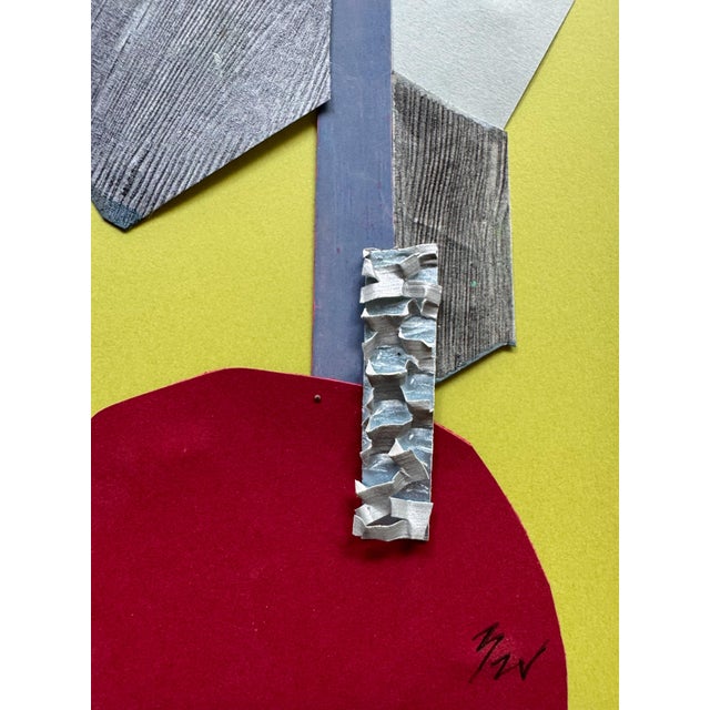 "Pop Music 2" Original Mixed-Media Collage on Paper by Zac Woodiel For Sale In Little Rock - Image 6 of 9