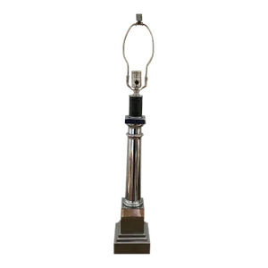Vintage 1970s Frederick Cooper Chrome Column Lamp