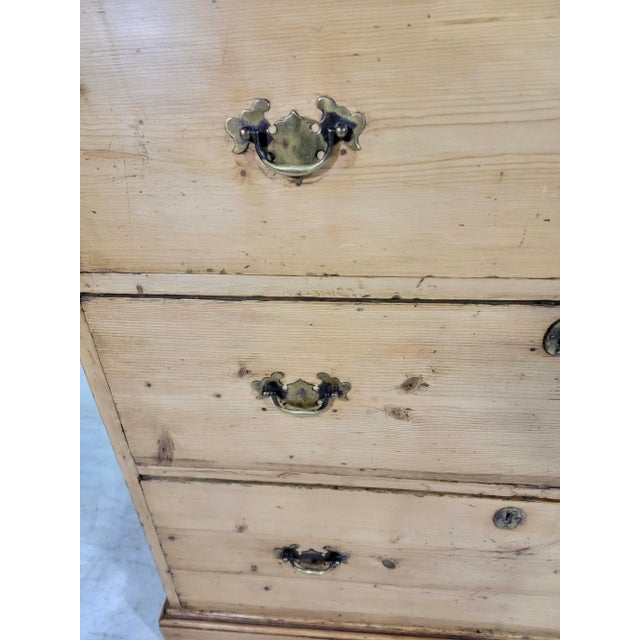 Antique English Pine 3 Drawer Chest of Drawers - Circa 1900 For Sale - Image 11 of 13