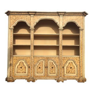Mid Century Hand Painted Venetian Renaissance Style Italian Bookcase /Cabinet For Sale