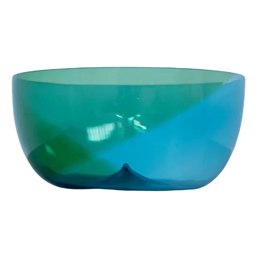 Vintage Murano Glass Bowl by Tapio Wirkkala for Venini, 1980s For Sale