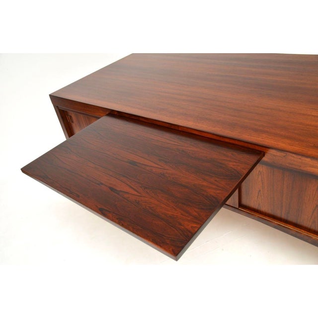 Brown Large Vintage Danish Executive Desk, 1960 For Sale - Image 8 of 18