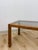 Mid-Century Modern Vintage MCM Scandinavian Design Side Table Smoky Glass Top Dark Wood Accent For Sale - Image 3 of 9