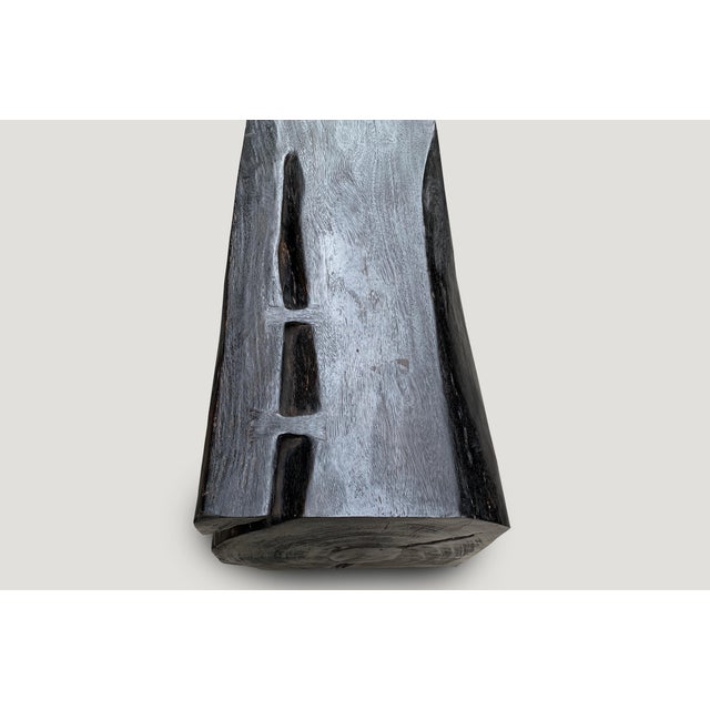 Andrianna Shamaris Charred Log Bench For Sale - Image 18 of 18