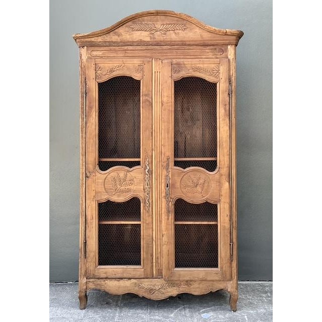 Get The Gusto Vintage Gusto Distressed Wire Front Linen Press For Sale - Image 4 of 12
