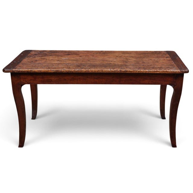 18th-Century French Louis XV Provincial Oak Library & Small Dining Table For Sale - Image 4 of 11