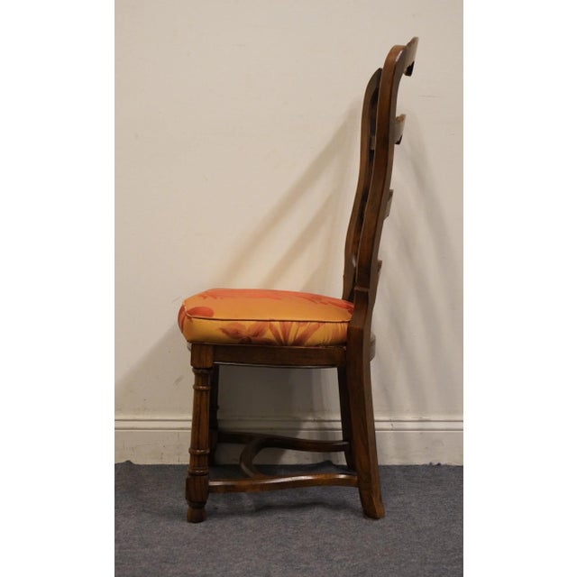 Vintage Antique Country French Style Ladderback Dining Side Chair For Sale - Image 10 of 11