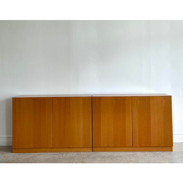 Mid-Century Modern Vintage Custom Two Part Long Credenza For Sale - Image 3 of 12