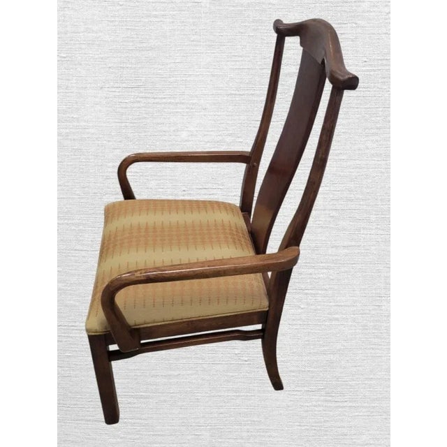 Vintage Bernhardt Mid Century Modern Michael Taylor Style Pecan, Walnut Sleek Dining Room Chairs- A Set 6 For Sale - Image 10 of 16