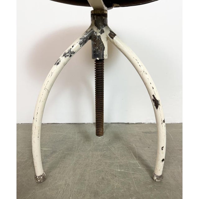 Vintage Industrial Iron Stool, 1960s For Sale - Image 12 of 16