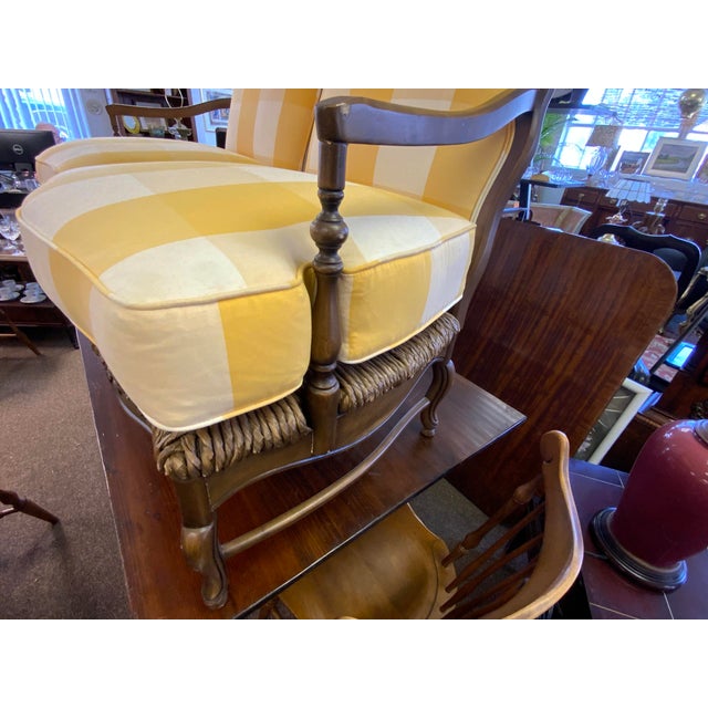 Late 20th Century 20th Calico Corners Country French Style Setee For Sale - Image 5 of 11