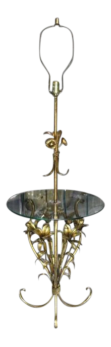 mid century modern gold floor lamp