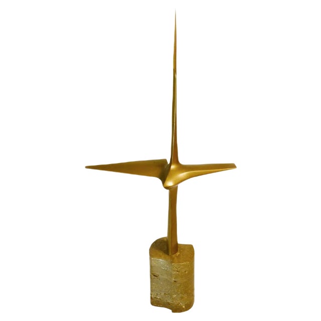 Abstract Aerodynamic Bronze Sculpture, Dutch, 1977 For Sale