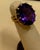 Amethyst 15 Carat Amethyst Cocktail Ring in 14 Karat Yellow Gold For Sale - Image 8 of 18