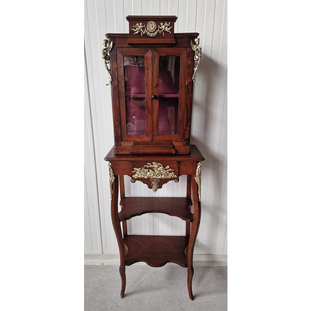 Antique Display Case with Bronze Elements For Sale - Image 5 of 10