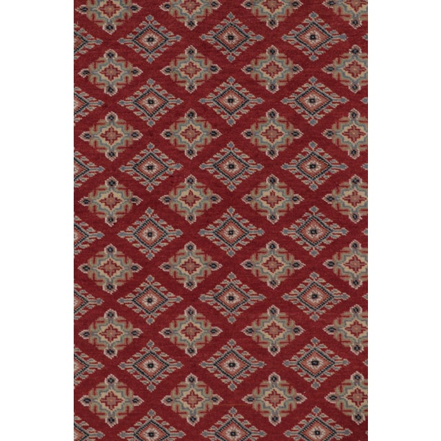 Vintage Bokhara Rug in Rich Red With Geometric Patterns - Rug & Kilim For Sale In New York - Image 6 of 8