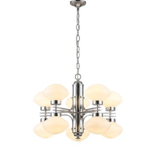 Vintage Chandelier with Polished Chrome Frame, 1970s For Sale