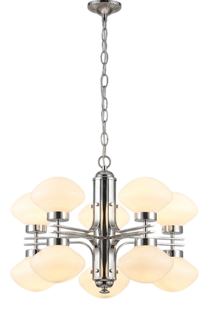 Vintage Chandelier with Polished Chrome Frame, 1970s