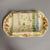 Antique French majolica asparagus serving dish, circa 1900, with a raised molded asparagus cradle, hand-painted floral...