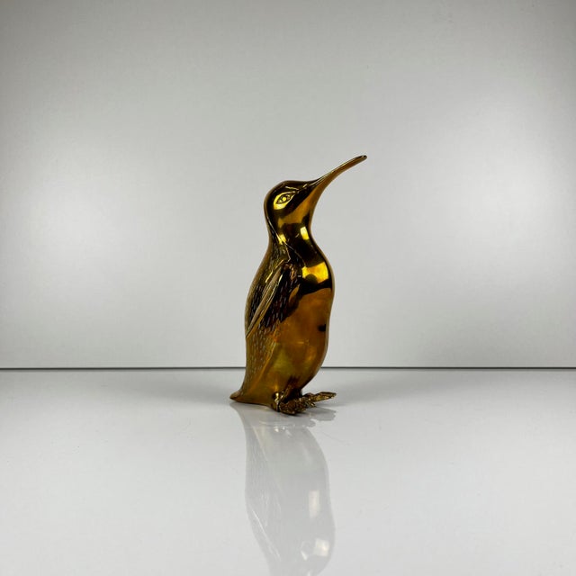 Brass penguin sculpture, Hollywood Regency style - Mid-century modern Dimensions: Height: 20 cm Diameter: 10 cm Good...