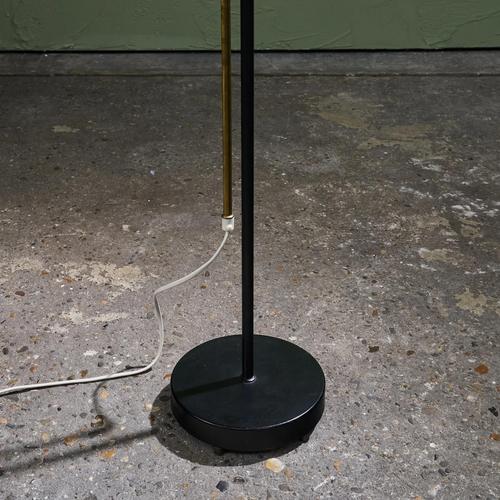 Adjustable '7070' Floor Lamp by Falkenbergs Belysning with Brass Details and Perforated Shade, Sweden For Sale - Image 10 of 12