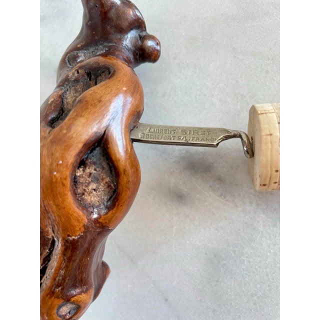 Early 20th Century Vintage French Vine Wood Corkscrew Laurent Siret Rochefort Sur France For Sale - Image 5 of 7