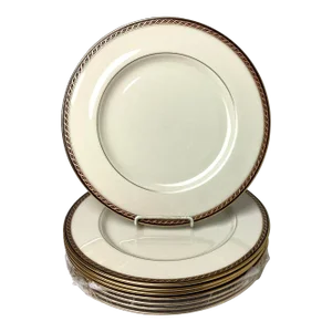 1960s Lenox Monroe China Dinner Plates- Set of 8