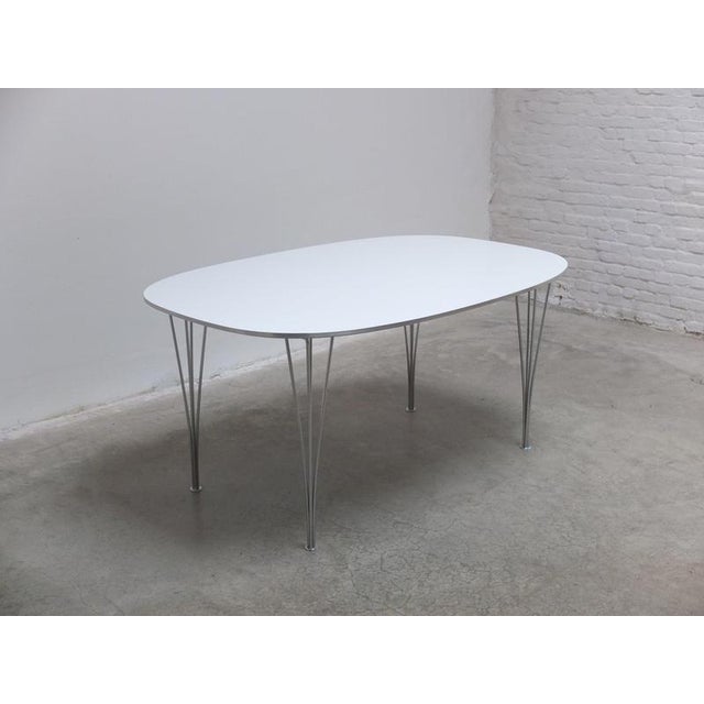 Super-Elliptical Dining Table by Piet Hein and Bruno Mathsson for Fritz Hansen, 1975 For Sale - Image 6 of 18