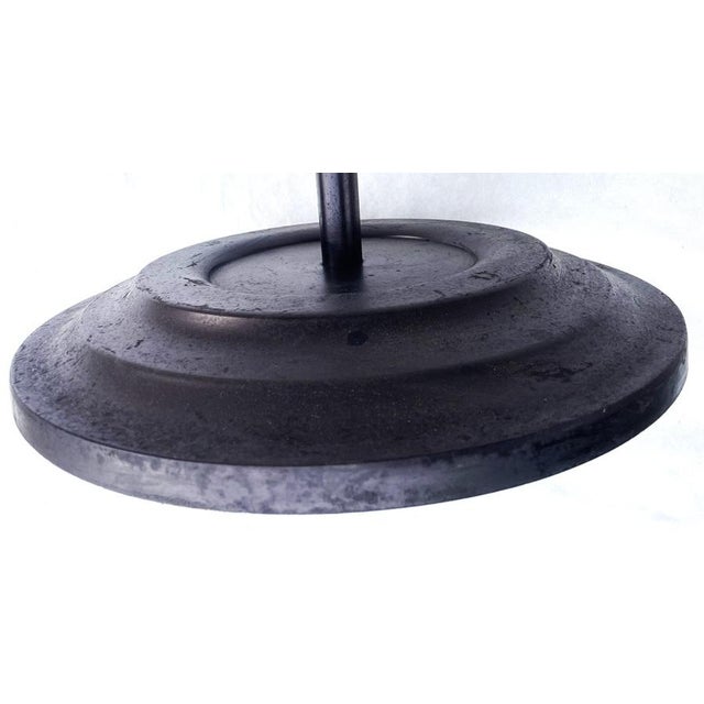 Mid-Century Modern Brass and Black Metal Coat Stand in the style of Jacques Adnet, 1950s For Sale - Image 11 of 18