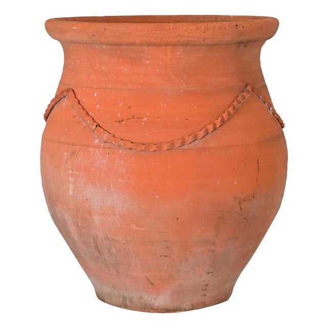 French Vintage Large Terracotta Planter For Sale
