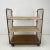 Vintage Industrial Iron and Wood Shelves on Wheels For Sale - Image 4 of 10