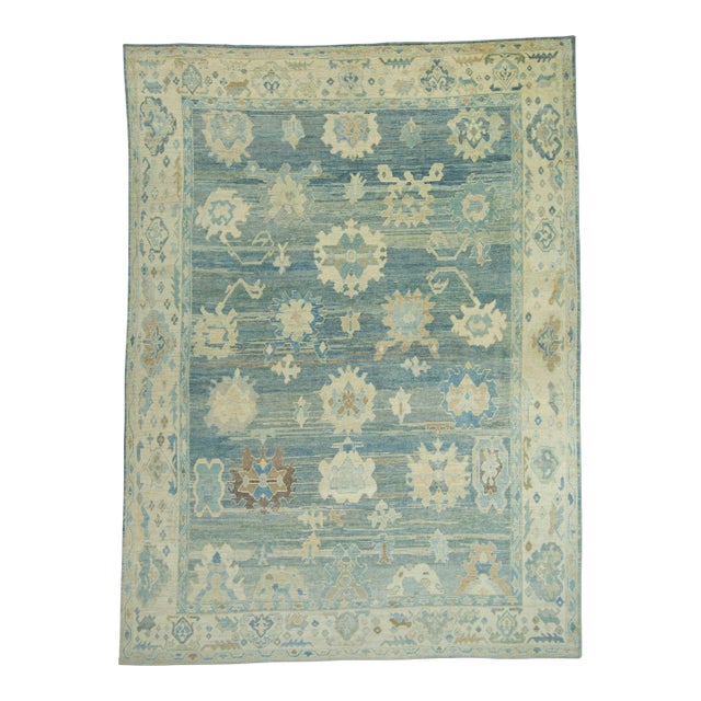 Turkish Oushak Rug 12'6" x 16'10" #18508 For Sale