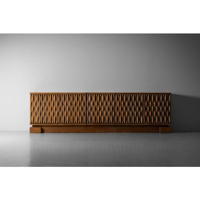 Niagara Sideboard in Oak by Maison Aurora, Belgium, 1975 For Sale - Image 10 of 18
