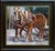 This oil painting depicts a pair of sturdy draft horses, their powerful forms captured in dynamic motion as they work...