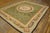 1820s Green Floral Medallion Flat Weave Antique French Aubusson Rug 8' 8" X 12' 6" Wool Carpet For Sale - Image 10 of 11