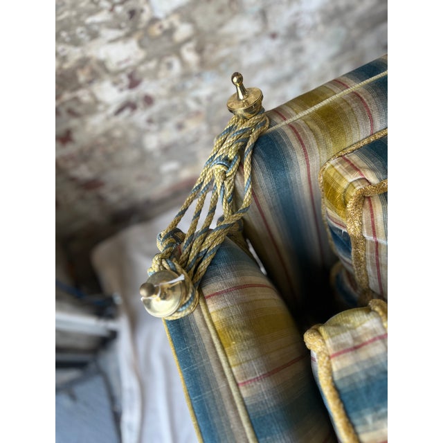 1960s 3 Seater Blue, Chartruese Sofa (2 Available) For Sale - Image 4 of 10